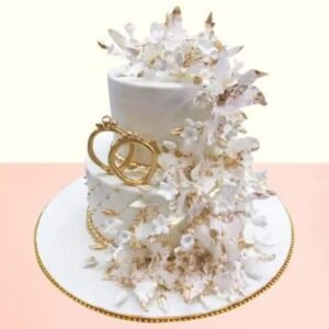 Creamy creation wedding cake