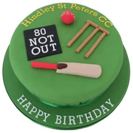 Cricket fondant cake
