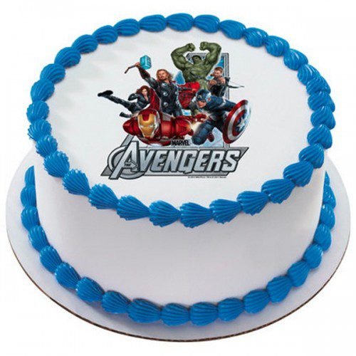 Avengers Fondant Cake - Dough and Cream