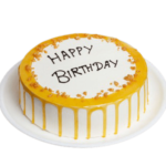 Butterscotch Happy Birthday Cake