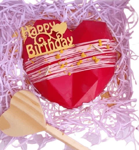 Red Heart Pinata cake