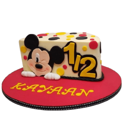 mickey mouse 6 month birthday cake