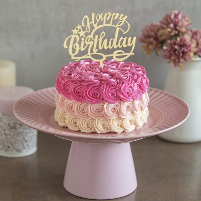 Pink Rosset Cake