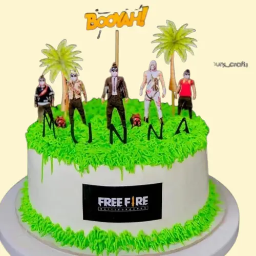 New Design FREE FIRE Theme Paper Cake Topper - The Monita Store