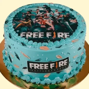 Free fire photo cake