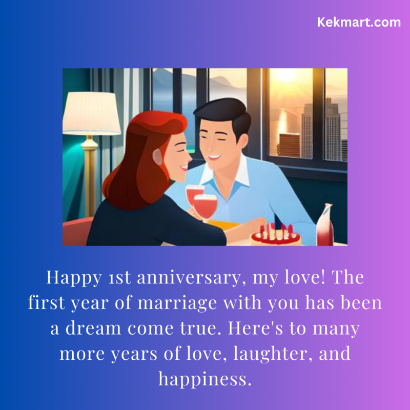 Heartfelt 1st Anniversary Wishes For Husband