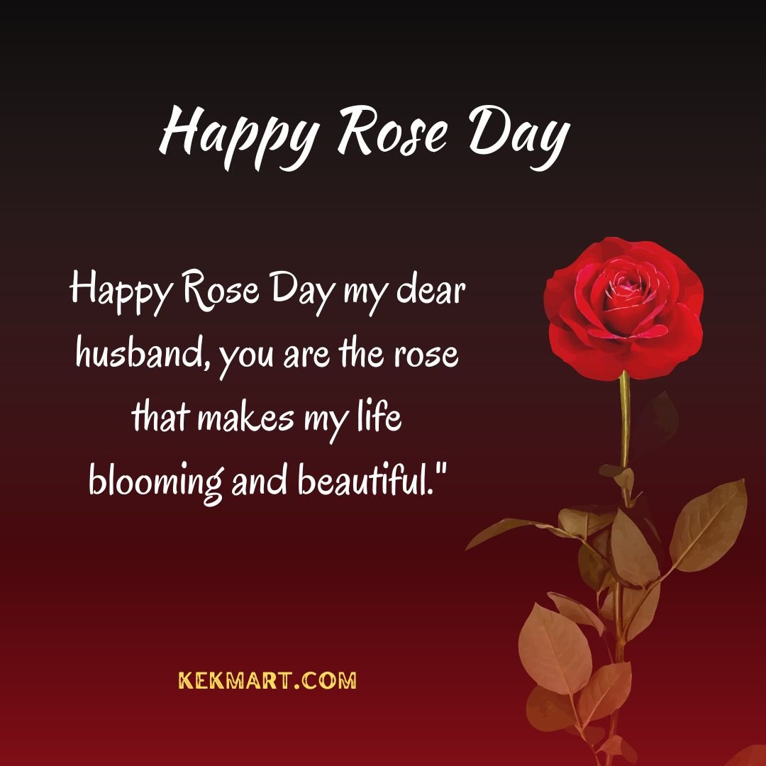 Happy Rose Day Message for Husband