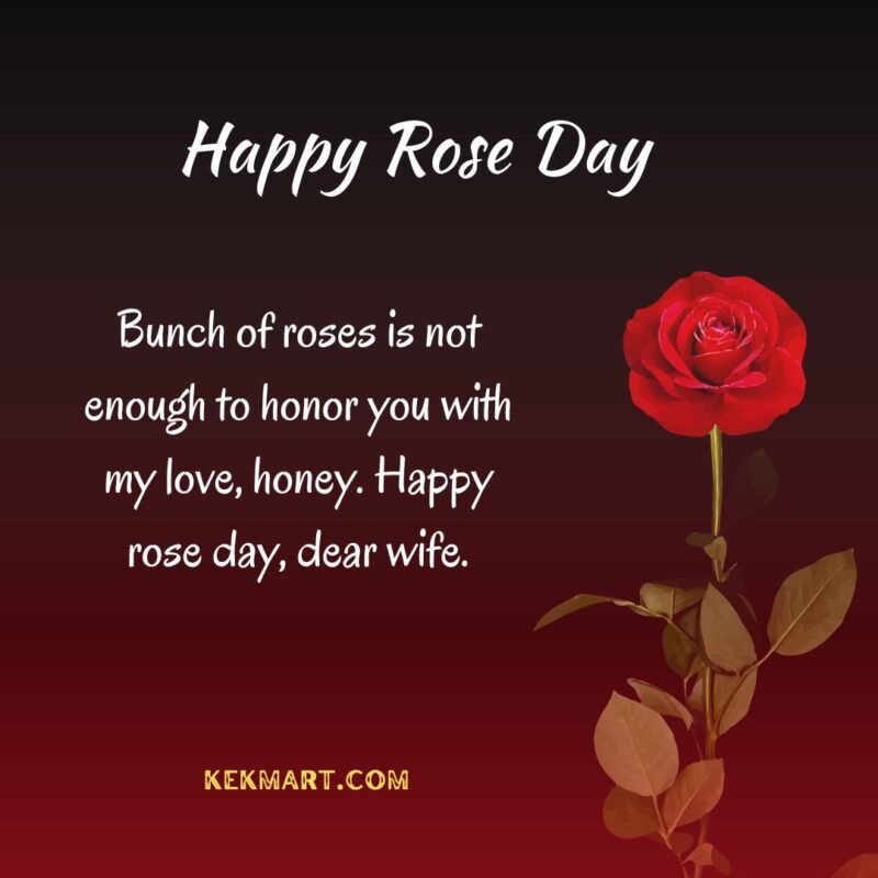Happy Rose Day Wishes for Wife