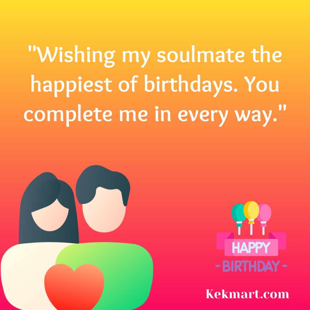 Soulmate Romantic Birthday Wishes for Your Wife