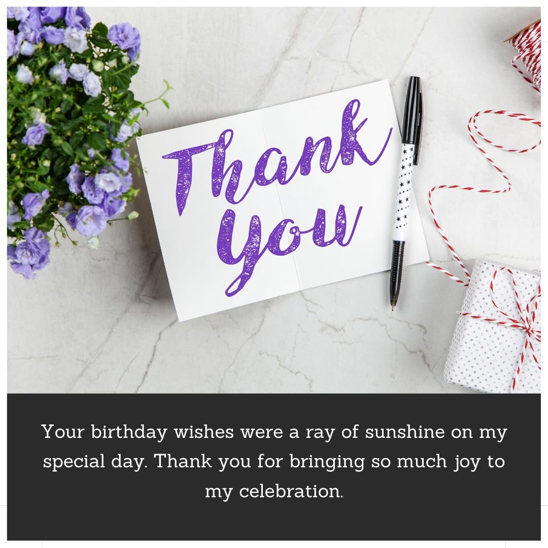 100+ Thank You For Birthday Wishes In English - Kekmart