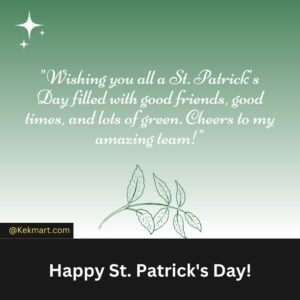 St. Patrick's Day Message to Employees