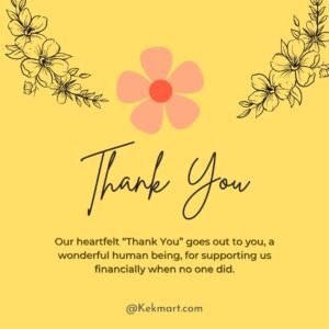 Appreciation Messages for Financial Support