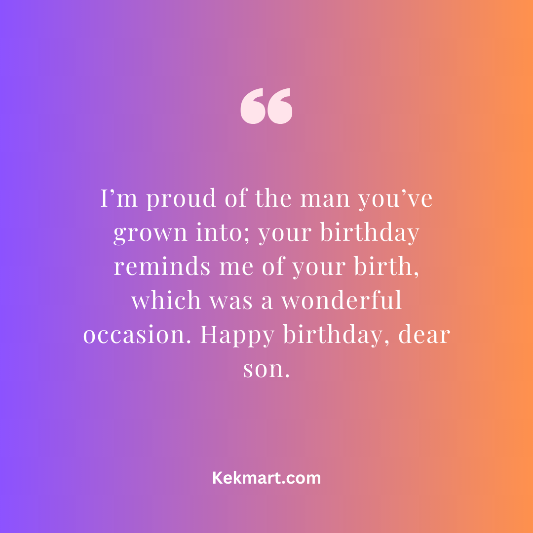 Happy Birthday Wishes For Adult Son - Kekmart