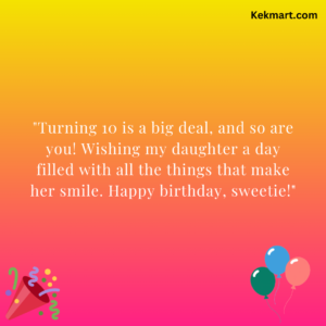 10th Birthday Wishes For Daughter - Kekmart