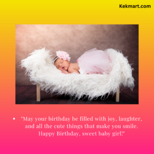 Cute Birthday for Baby Girl Quotes