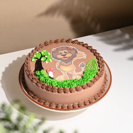 Lion theme cake for boys