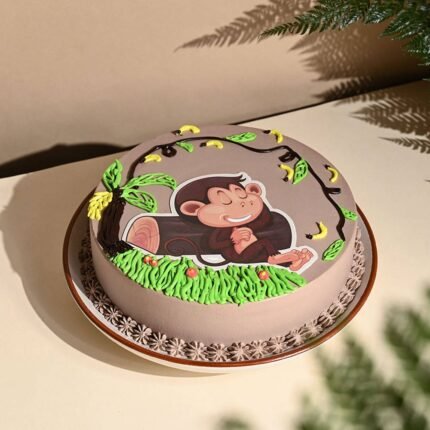 Monkey Theme Cake