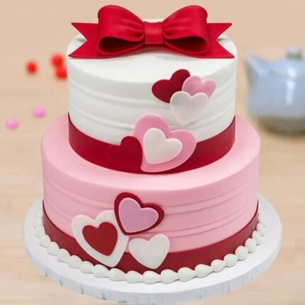 Two Tier Love Cake